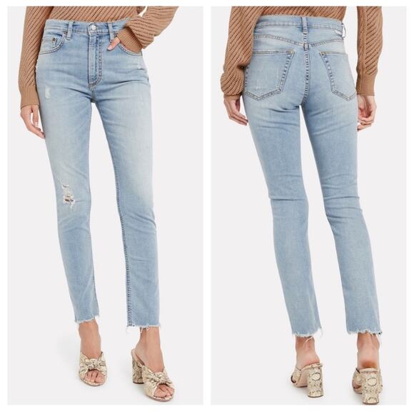 BOYISH Donny High Rise Skinny Jeans West Side Story Blue Light Wash Size W24 - Picture 1 of 13